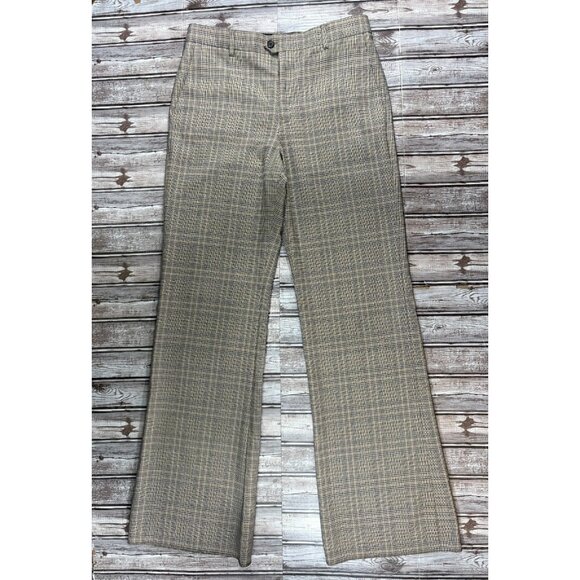 Celine wool plaid wide legs pants size 48 30 US NWT Retail $1198 brown 2P613915H - Picture 1 of 7